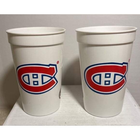 Montreal Canadiens Cups Logo Plastic Set Of 2 NHL Collectible 16 Oz BPA-Free - Picture 1 of 8